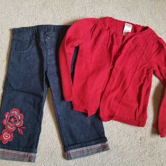Gymboree 2 PC set. Red - Picture 1 of 3